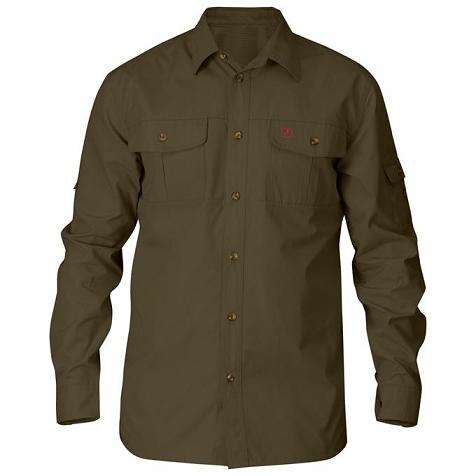 Fjallraven Men Singi Shirts Dark Olive PH71387 Philippines